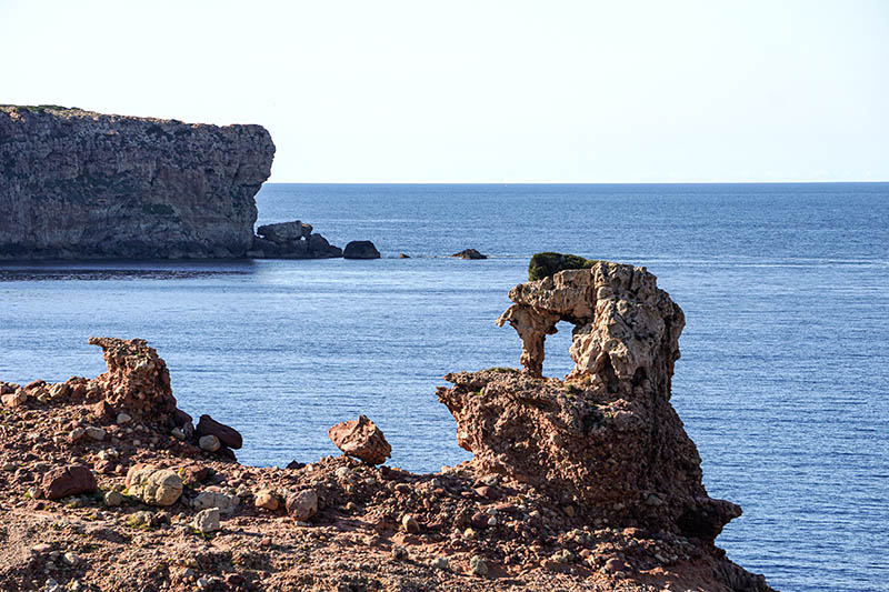 "Roca de l'elefant". Cala Morell. Minorque